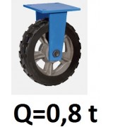 Колесо большегрузное не поворотное RXDR-150, резина (Д=150 мм, Q=800 кг)
