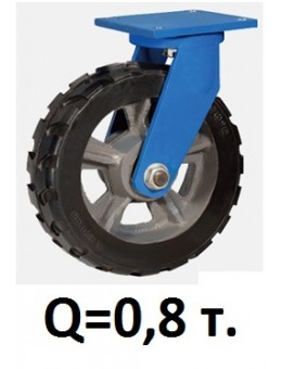 Колесо большегрузное поворотное RXDSR-150, резина (Д=150 мм, Q=800 кг)
