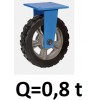 Колесо большегрузное не поворотное RXDR-150, резина (Д=150 мм, Q=800 кг)